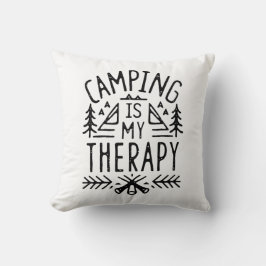 Camping ist meine Therapie Retro Vintage Ästhetik Kissen