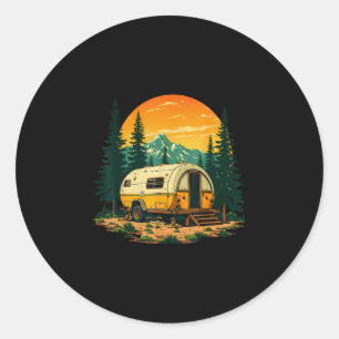 Camping ist meine Therapie Runder Aufkleber