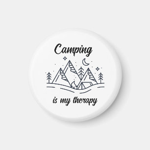 Camping ist meine Therapie schlicht und elegant Magnet
