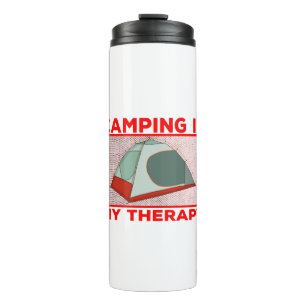 Camping ist Meine Therapie Thermosbecher