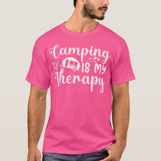 Camping ist meine Therapie Vintag Outdoor Funny Ca T-Shirt
