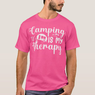 Camping ist meine Therapie Vintage Outdoor Lustige T-Shirt