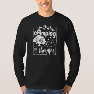 Camping ist meine Therapietests und Sterne T-Shirt