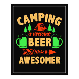 Camping ist Swe Einige Biere machen es Aesomer Fotodruck