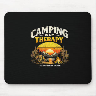 Camping ist Therapie Vintage Outdoor-Camping-Desig Mousepad