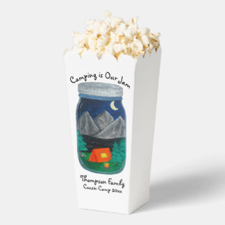Camping ist unser Ding Zelt und Berge im Glas Geschenkschachtel