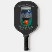 Camping ist Unser Marmorzelt und die Berge im Jar Pickleball Schläger (Vorderseite)