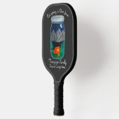 Camping ist Unser Marmorzelt und die Berge im Jar Pickleball Schläger (Links)