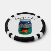 Camping ist Unser Marmorzelt und die Berge im Jar Pokerchips (Einzeln)