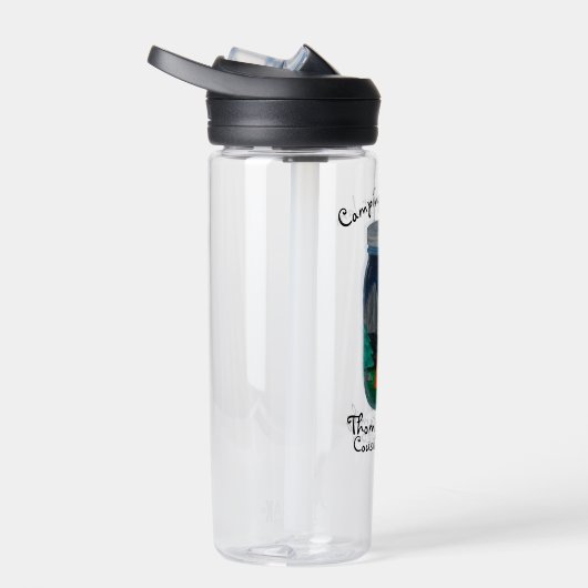 Camping ist Unser Marmorzelt und die Berge im Jar Trinkflasche (Rechts)