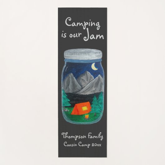 Camping ist Unser Marmorzelt und die Berge im Jar Yogamatte (Vorderseite)