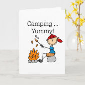 Camping ist Yummy Karte (Gelbe Blume)