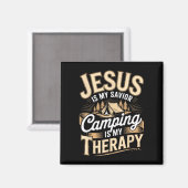 Camping Jesus christlicher Glaube religiös Magnet (Vorderseite/Rückseite)