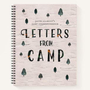 Camping Journal   Buchstaben aus dem Camp Journal Notizblock