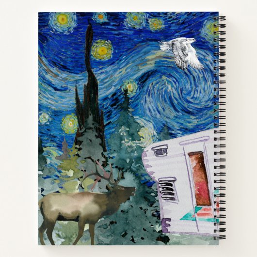 Camping Journal | Custom Road Trip Journal Notizblock (Rückseite)