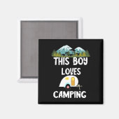 Camping-Junge Camp Camper Camping-Abenteuer Campin Magnet (Vorderseite/Rückseite)