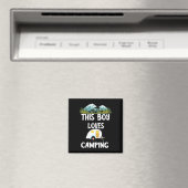 Camping-Junge Camp Camper Camping-Abenteuer Campin Magnet (In Situ (Geschirrspüler))