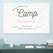 Camping-Junggeselinnen-Abschied-Benutzerdefiniert Banner (Messe)