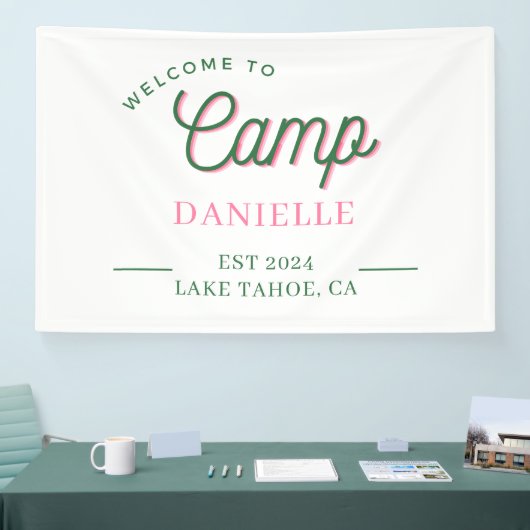 Camping-Junggeselinnen-Abschied-Benutzerdefiniert Banner (Messe)