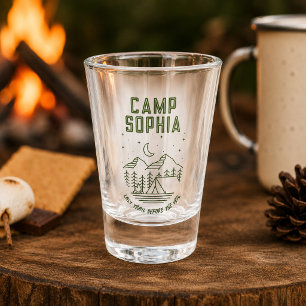 Camping Junggeselinnen-Abschied Custom Shot Glass Schnapsglas