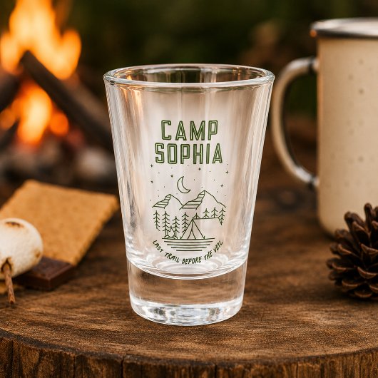 Camping Junggeselinnen-Abschied Custom Shot Glass Schnapsglas