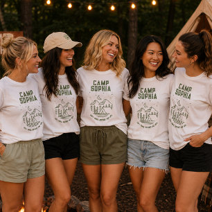 Camping Junggeselinnen-Abschied Custom T - Shirt