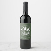 Camping Junggeselinnen-Abschied Einfach Modernes S Weinetikett (Vorderseite)