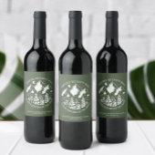 Camping Junggeselinnen-Abschied Einfach Modernes S Weinetikett