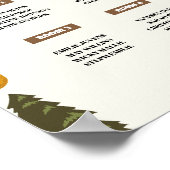 Camping Junggeselinnen-Abschied Kabine Zuweisung S Poster (Ecke)