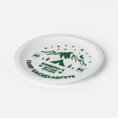 Camping Junggeselinnen-Abschied Pappteller (Schrägansicht)