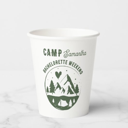 Camping Junggesellinnen-Abschiedsparty Camping Bac Pappbecher (Vorderseite)