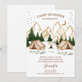 Camping-Junggesellinnen-Wochenend-Abenteuer Einladung (Vorne/Hinten)