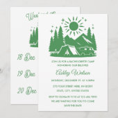 Camping-Junggesellinnen-Wochenendausflug Programm (Vorne/Hinten)