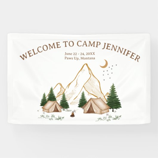 Camping-Junggesellinnen-Wochenende-Abenteuer Banner (Horizontal)