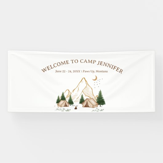 Camping-Junggesellinnen-Wochenende-Abenteuer Banner (Horizontal)