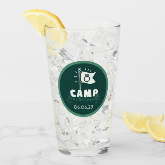 Camping Junggesellinnenabschied Glas (Vorderseite Ice)