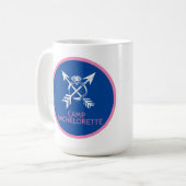 Camping Junggesellinnenabschied Kaffeetasse (Vorderseite Links)