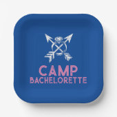 Camping Junggesellinnenabschied Pappteller (Vorderseite)