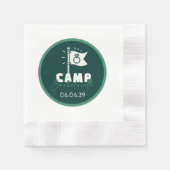 Camping Junggesellinnenabschied Serviette (Vorderseite)