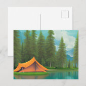 Camping | Just Sprichwort Hi Postkarte (Vorne/Hinten)