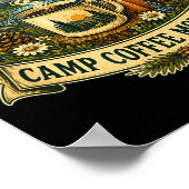 Camping-Kaffee-Morgen  Poster (Ecke)