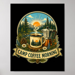 Camping-Kaffee-Morgen  Poster