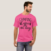 Camping Kaffee und Hunde T-Shirt (Vorne ganz)