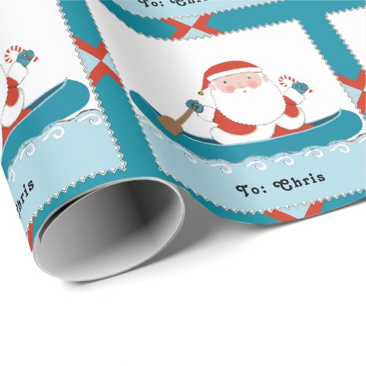 Camping Kanu Weihnachtsgeschenk Geschenkpapier (Rolleneckpunkt)
