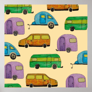 Camping-Karawanen Poster