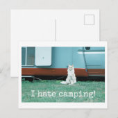 Camping Katze Postkarte (Vorne/Hinten)