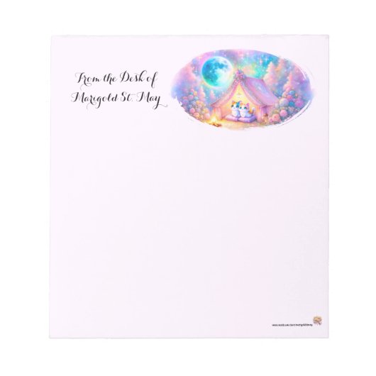 Camping-Katzen Notizblock (Vorderseite)