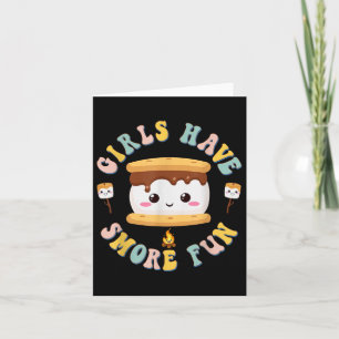 Camping Kawaii Smores Mädchen haben mehr Kinder Karte