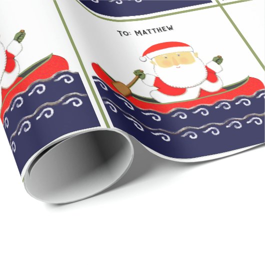 Camping Kayaking Holiday Geschenk Geschenkpapier (Rolleneckpunkt)