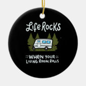 Camping Keramik Ornament (Vorne)